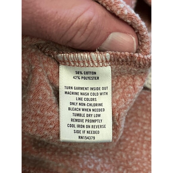 Aeropostale Sweatshirt Womens Medium Peach Wrap Front Cropped Pullover Top - Picture 6 of 7